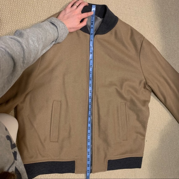 Saks Fifth Avenue Men’s Camel Bomber Jacket - Picture 5 of 5